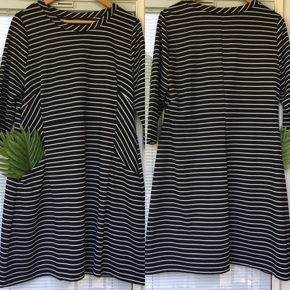 Lane Bryant Dresses & Skirts - Lane Bryant Striped Dress, Black/White, Pockets Lane Bryant Dresses & Skirts - Lane Bryant Striped Dress, Black/White, Pockets